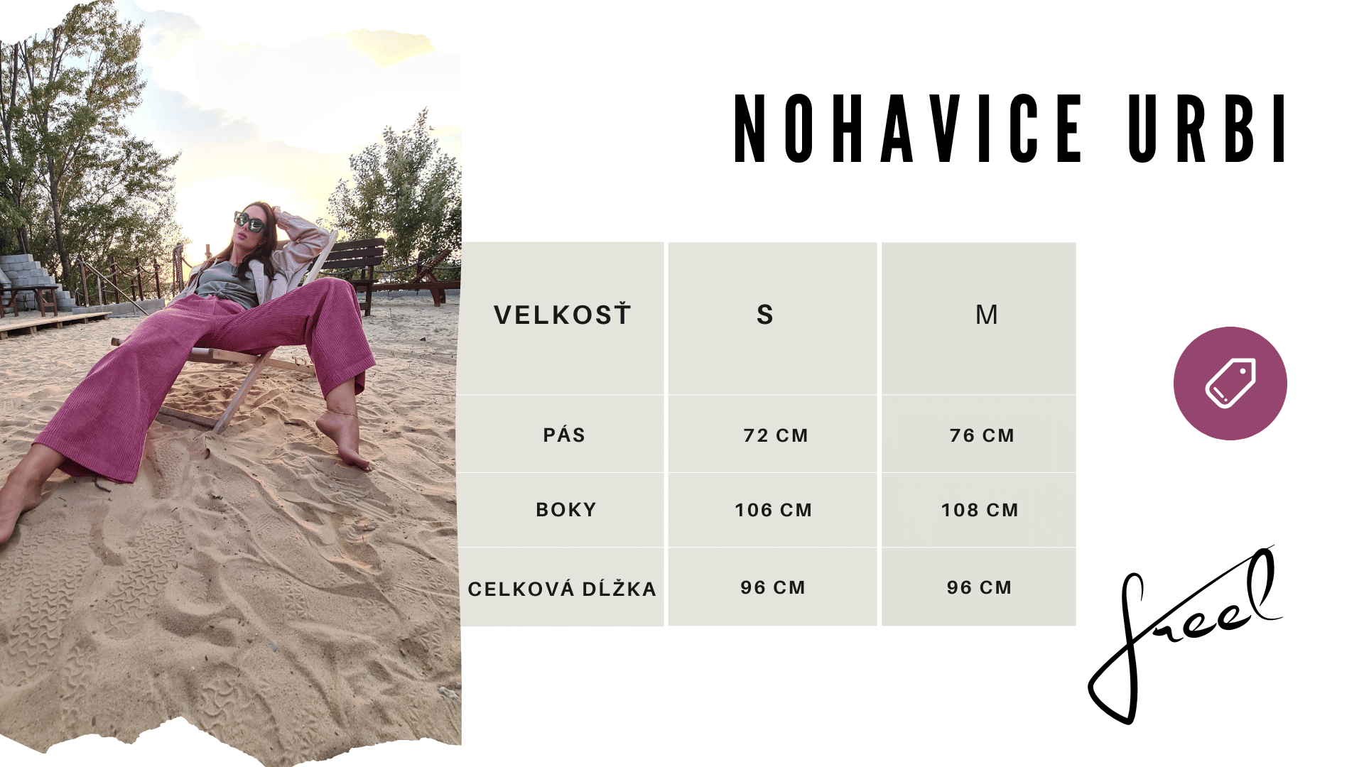 Veľkostná tabuľka Nohavice Urbi_Freel